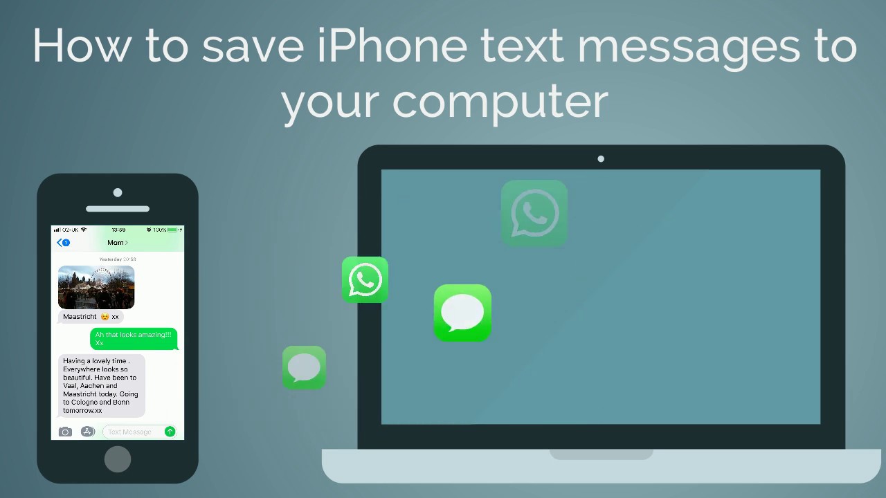 how to save text messages from iphone to pc free